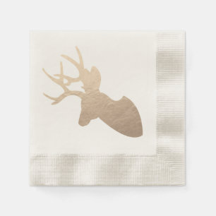 Golden Deer Silhouette Napkin