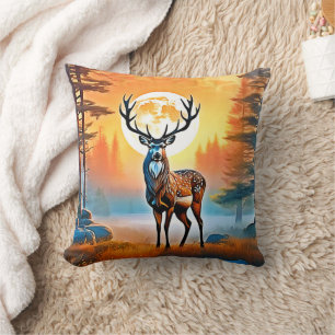 Golden Deer Twilight Peak Cushion