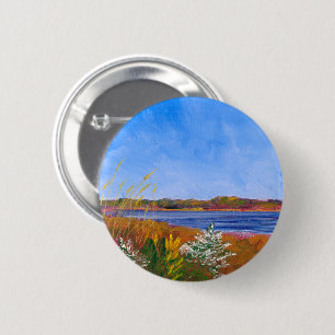 Golden Delaware River 6 Cm Round Badge