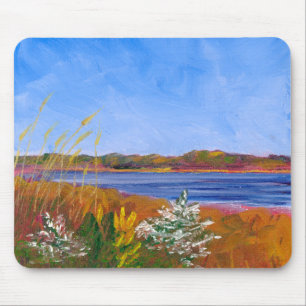 Golden Delaware River Mouse Mat