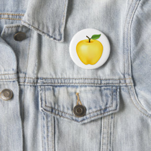 Golden Delicious Apple 6 Cm Round Badge