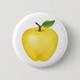 Golden Delicious Apple 6 Cm Round Badge