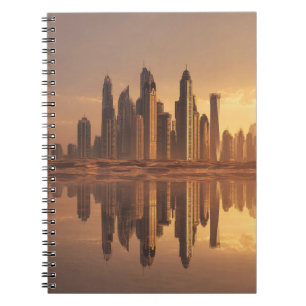 Golden Desert Skyline Reflection Notebook