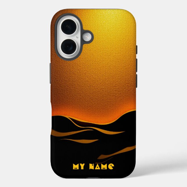 Golden Desert Waves at Sunset Case-Mate iPhone Case (Back)