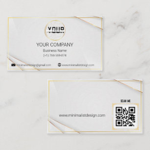 Golden Design QR Code Professional Business Card