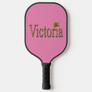 Golden Designed Victoria Name, Pickleball Paddle