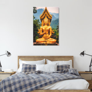 Golden Dhamma in the Northern Hills Canvas Print