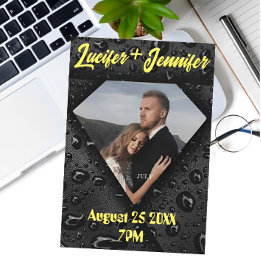 Golden Diamond Modern Elegant Customised Wedding  Invitation