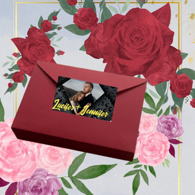 Golden Diamond Modern Elegant Customised Wedding  Label (Creator Uploaded)