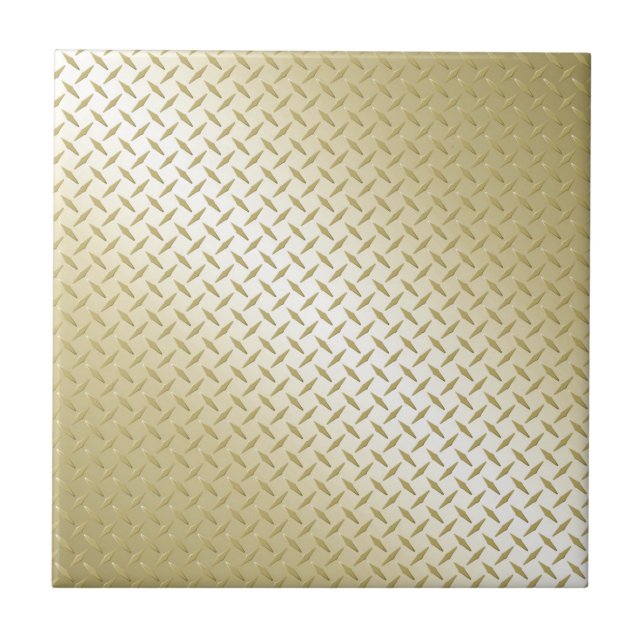 Golden Diamond Plate Tile (Front)