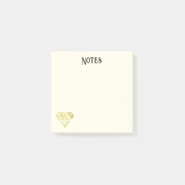 Golden Diamond Post-it Notes (Front)