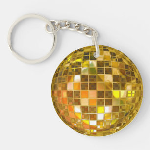 Golden Disco Ball Key chain
