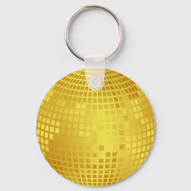 Golden discoball key ring (Front)