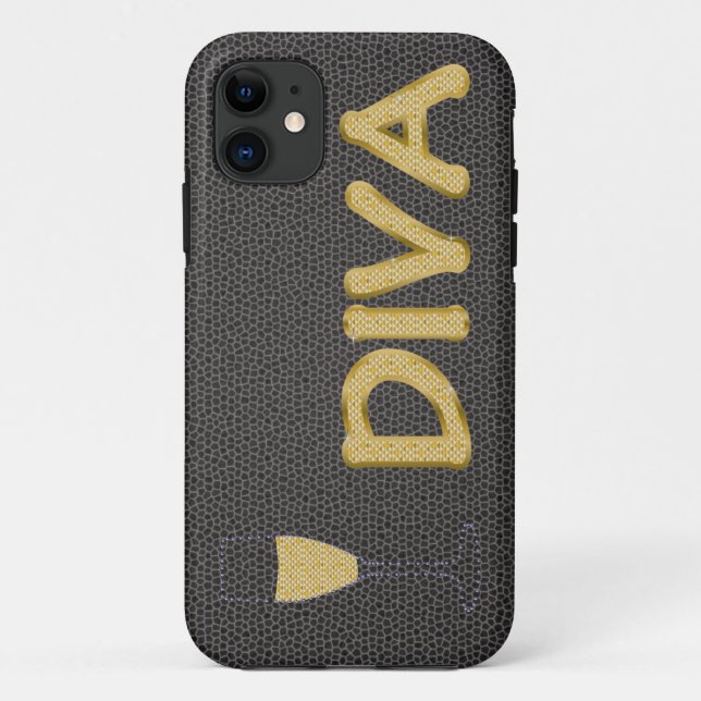 golden DIVA and champagne "barely there" case (Back)