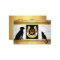 Golden Dog Cat Horseshoe Glitter Paw Business Card
