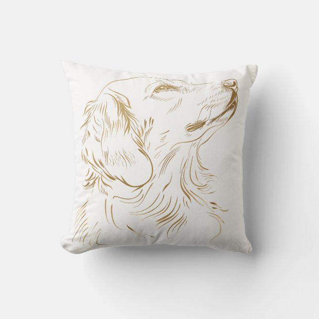Golden Dog Cushion (Front)