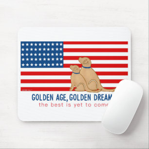 Golden Dog Golden Age, Golden Dreams Mouse Mat