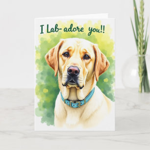 Golden Dog Mother Love Card