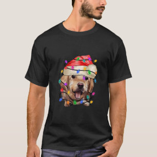 Golden Dog Retrieve Santa Merry Beautiful Christma T-Shirt