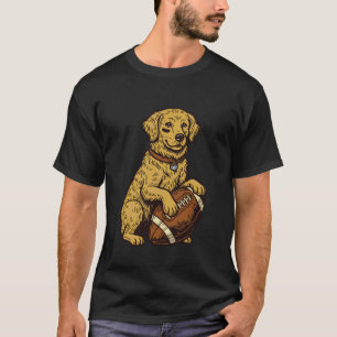 Golden Dog Retriever Football Game Day Touchdown S T-Shirt