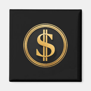 Golden Dollar Sign D.o.g.e. 4th Of July 1776 2025 Magnet