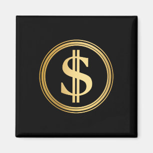 Golden Dollar Sign D.o.g.e. 4th Of July Magnet