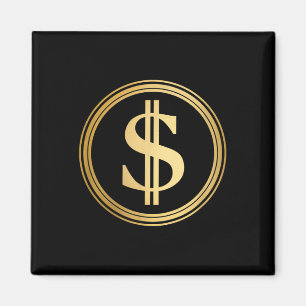 Golden Dollar Sign D.o.g.e. 4th Of July Trump 47 R Magnet