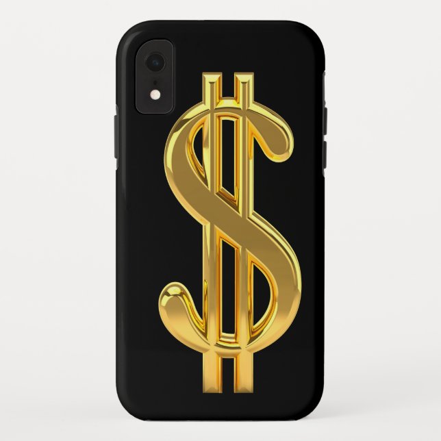 Golden Dollar Sign iPhone Case (Back)