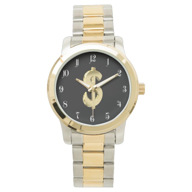 Golden dollar sign watch (Front)