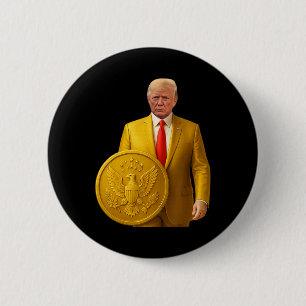 Golden Dome Trump Great American Map Patriotic 4th 6 Cm Round Badge