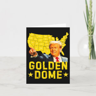 Golden Dome Trump Great American Map Patriotic 4th Card