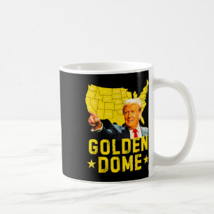 Golden Dome Trump Great American Map Patriotic 4th Coffee Mug