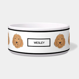 Golden Doodle Custom Name Bowl for Dogs