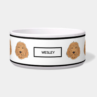 Golden Doodle Custom Name Bowl for Dogs