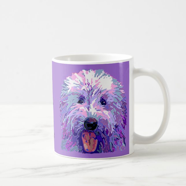 Golden Doodle Dazzling Purple Colours Coffee Mug (Right)