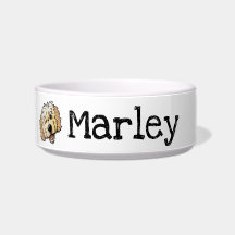 Golden Doodle Dog Bowl Personalised