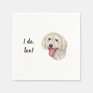 Golden Doodle: Dog Custom Cocktail Napkin