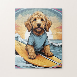 Golden Doodle dog Jigsaw Puzzle