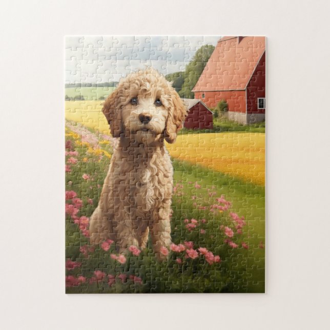 Golden Doodle dog Jigsaw Puzzle (Vertical)