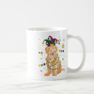 Golden Doodle Dog Lover Cute Mardi Gras Carnival J Coffee Mug