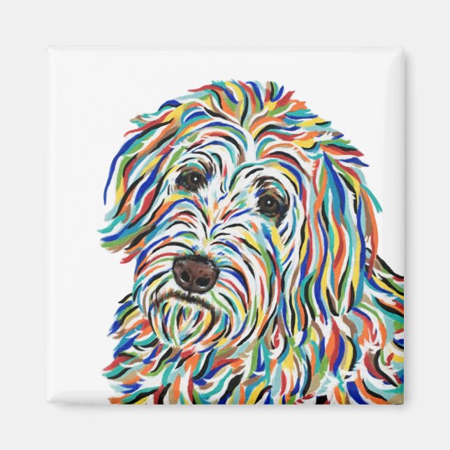 Golden Doodle Dog Magnet (Front)
