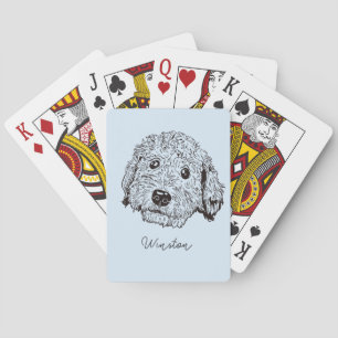 Golden Doodle Dog  Playing Cards