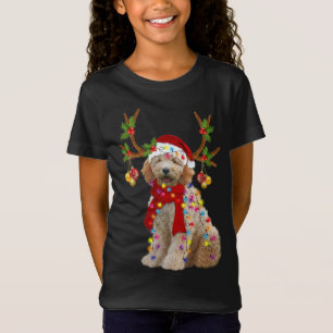 Golden Doodle Gorgeous Reindeer Christmas Tree Lig T-Shirt