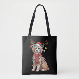 Golden Doodle Gorgeous Reindeer Christmas Tree  Tote Bag