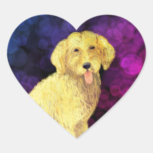 Golden Doodle Heart Sticker