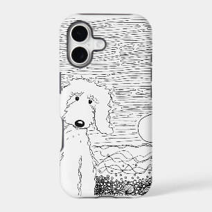 Golden Doodle on the Beach iPhone Case