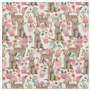 Golden Doodle vintage florals cream Fabric