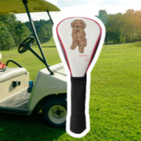Golden Doodle Watercolor Dog Golf Head Cover