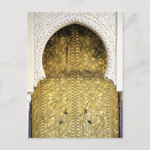 Golden Door and an Arch Way, Morocco Postcard