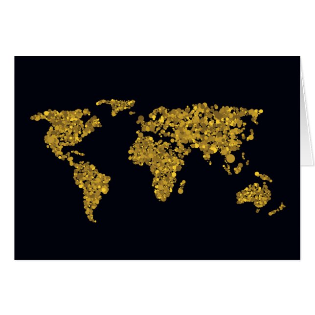 Golden Dot World Map (Front Horizontal)